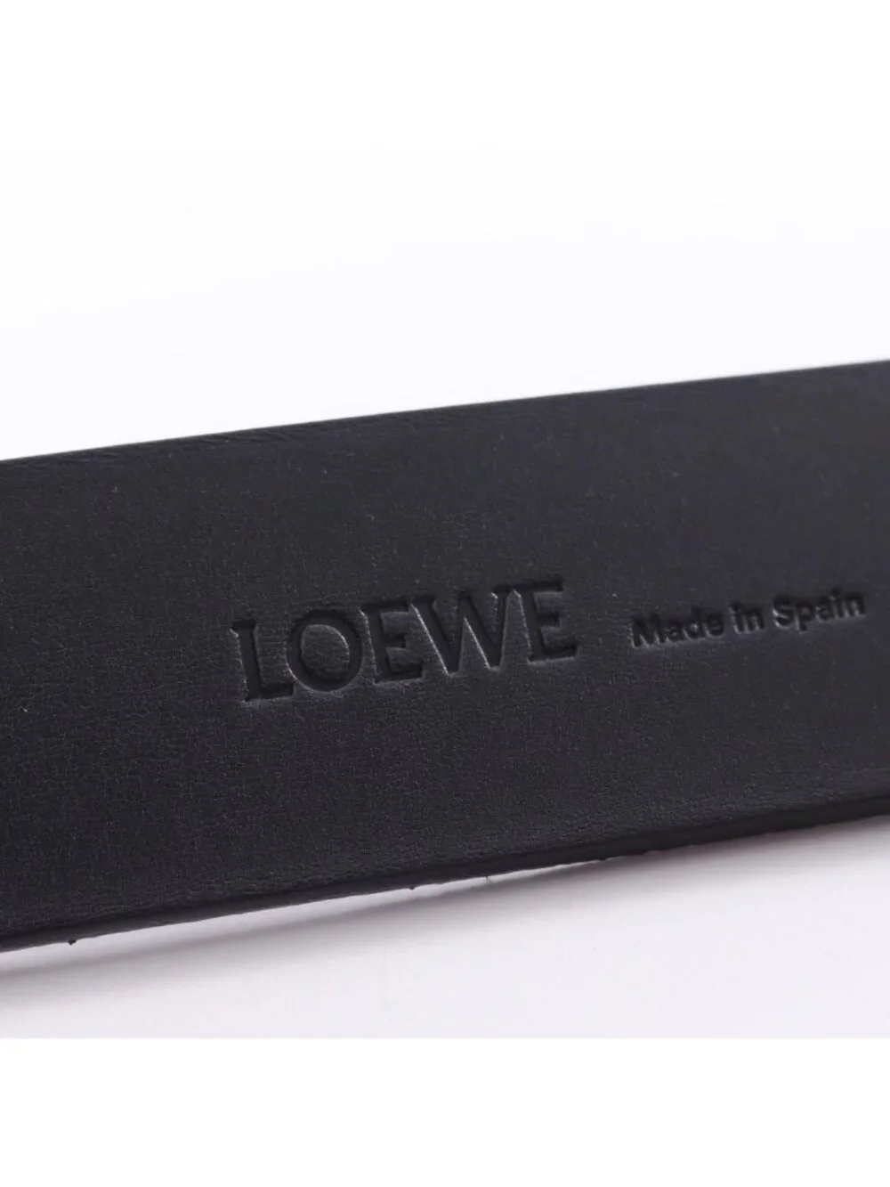 Loewe Belt Chunky Anagram Dark Navy Leather